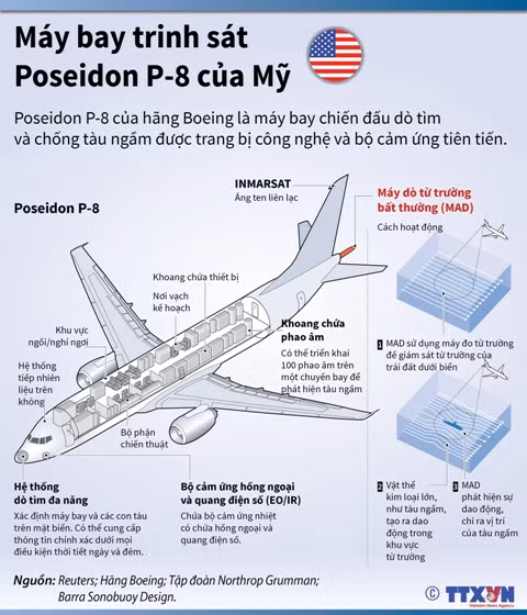 Máy bay trinh sát Poseidon P-8 của Mỹ ảnh 1