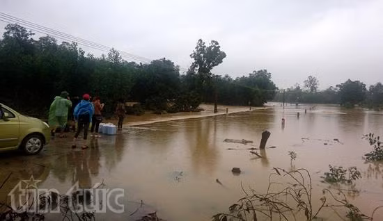 Chèo thuyền vượt lũ hỗ trợ người dân ảnh 5