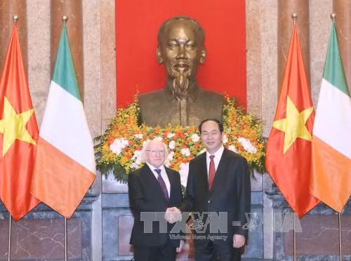 Chủ tịch nước Trần Đại Quang tiếp đón Tổng thống Ireland thăm cấp Nhà nước tới Việt Nam ảnh 2