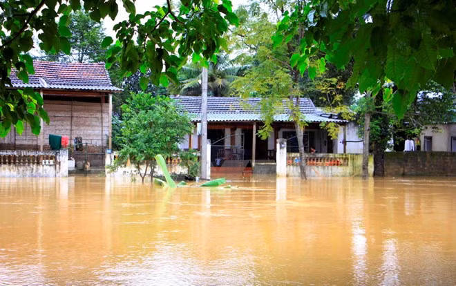 Mưa trên diện rộng, nhiều địa phương ở Hà Tĩnh bị ngập lụt cục bộ ảnh 1