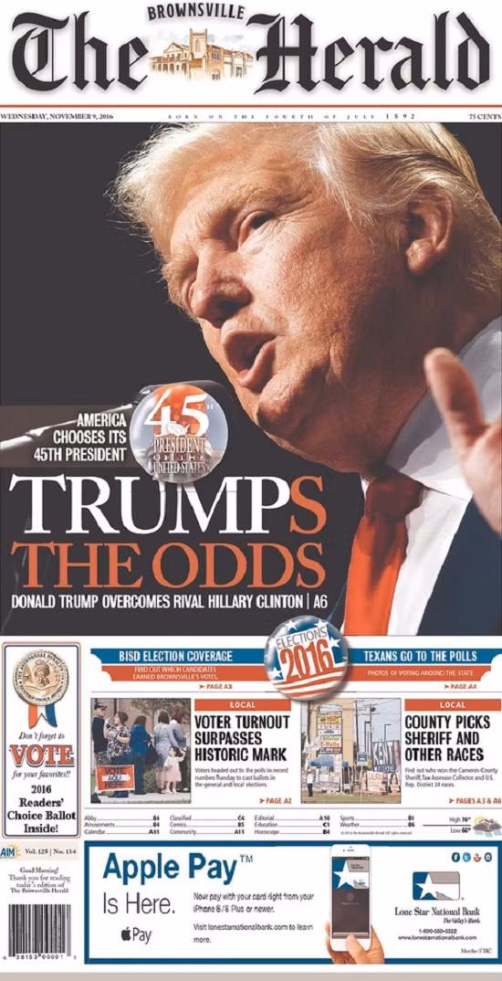 Tổng thống đắc cử Trump "gây bão" trên các trang nhất ảnh 4