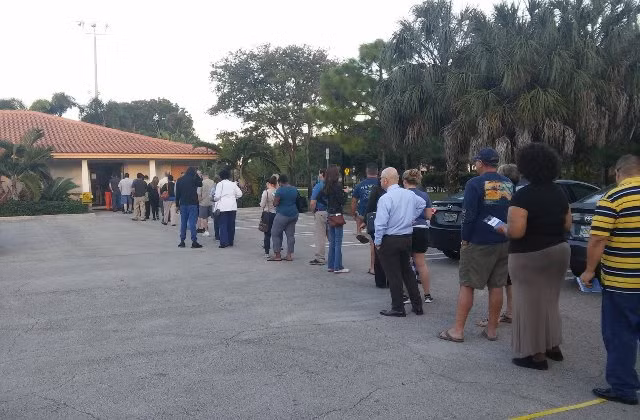 Điểm bầu cử tại Coral Springs, bang "chiến địa" Florida.