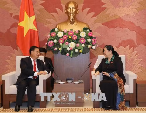 Phó Chủ tịch Thường trực Quốc hội Tòng Thị Phóng tiếp Phó Chủ tịch Quốc hội Lào ảnh 1
