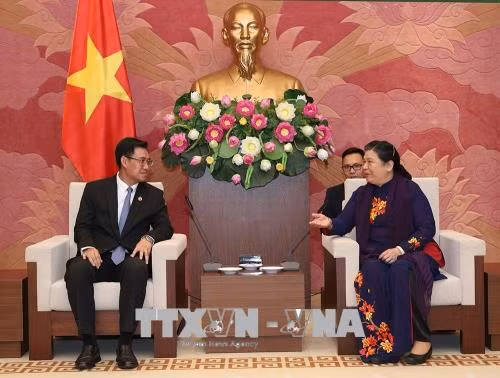 Phó Chủ tịch Quốc hội tiếp Bí thư BCH Trung ương Đoàn Thanh niên Cách mạng Lào ảnh 1