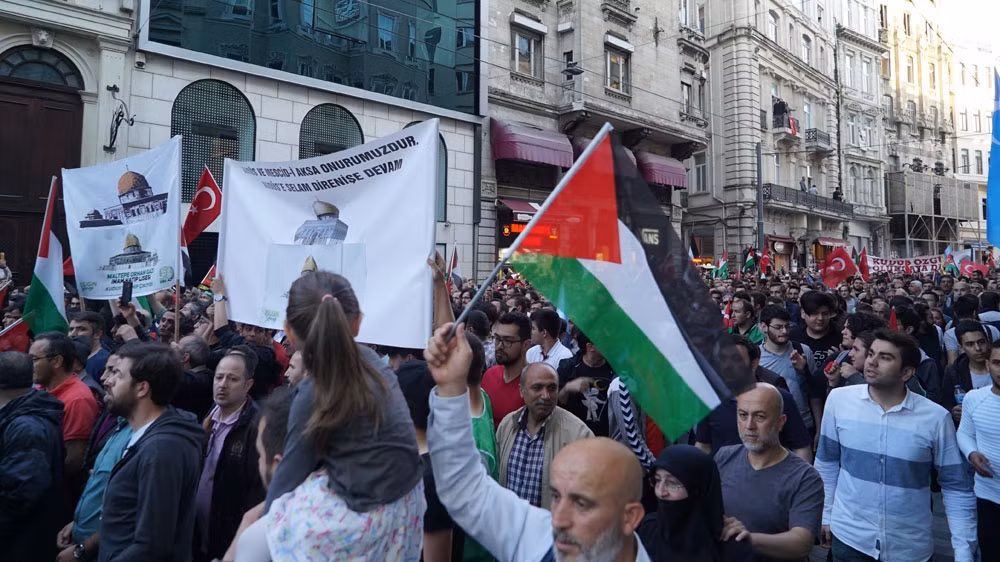 Biển người biểu tình ở Thổ Nhĩ Kỳ ủng hộ dân Palestine và phản đối Mỹ ảnh 2