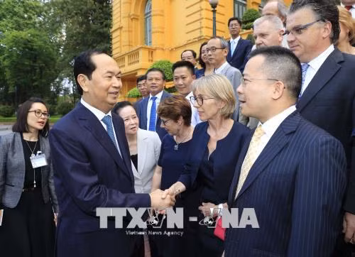 Chủ tịch nước Trần Đại Quang gặp mặt các nhà khoa học dự Hội thảo 'Khoa học để phát triển' ảnh 1