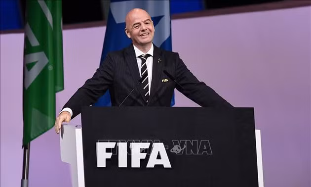 Chủ tịch FIFA Gianni Infantino. Ảnh: AFP/TTXVN (Không được phép sử dụng, chia sẻ bởi bên thứ ba)