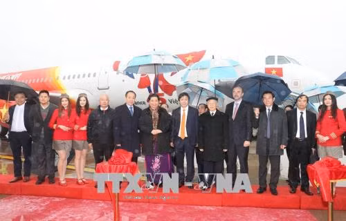 Tổng Bí thư Nguyễn Phú Trọng dự lễ bàn giao máy bay Airbus cho Vietnam Airlines và Vietjet Air ảnh 2