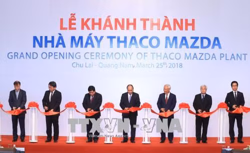 Thủ tướng dự Lễ khánh thành Nhà máy sản xuất ô tô Thaco Mazda ảnh 1