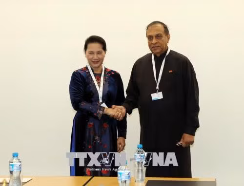 Chủ tịch Quốc hội Nguyễn Thị Kim Ngân gặp Chủ tịch Quốc hội Sri Lanka ảnh 1
