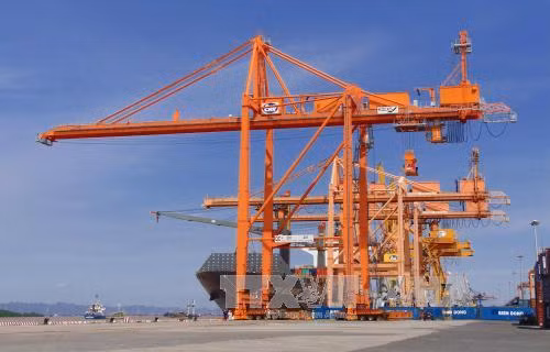 Chi nhánh Cảng Tân Vũ đưa thêm 2 cần trục giàn tầm với 14 hàng container vào hoạt động ảnh 1