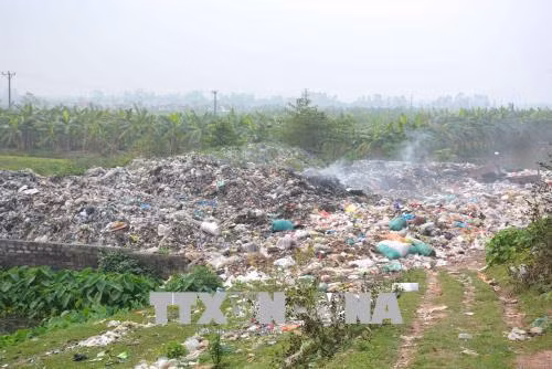 Nam Định: Rác thải tràn lan đê sông Đáy ảnh 2