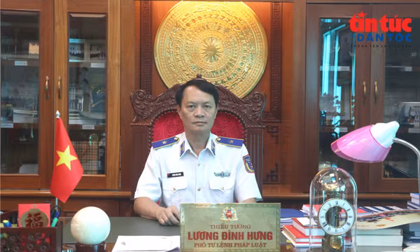Thiếu tướng Lương Đình Hưng, Phó Tư lệnh Pháp luật, Bộ Tư lệnh Cảnh sát biển Việt Nam. Ảnh: Viết Tôn