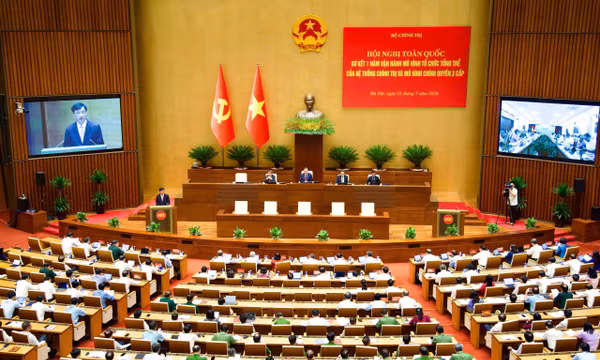 Hội nghị toàn quốc sơ kết 1 năm vận hành mô hình tổ chức tổng thể của hệ thống chính trị và mô hình chính quyền 3 cấp, ngày 1/07/2026.