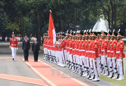 Tổng thống Indonesia tổ chức trọng thể lễ đón Tổng Bí thư Nguyễn Phú Trọng ảnh 2