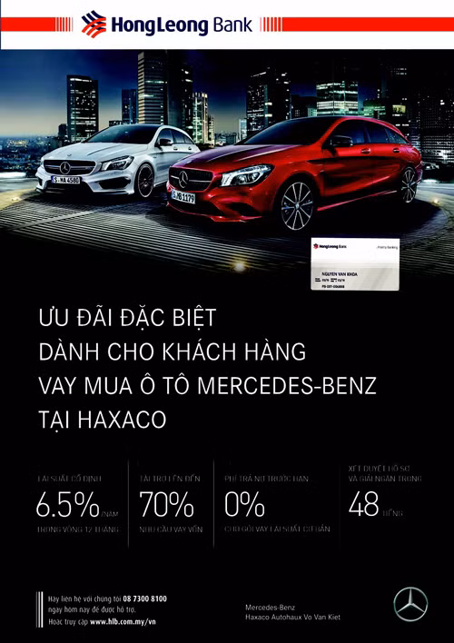 Vay mua xe Mercedes- Benz lãi suất ưu đãi với ngân hàng Hong Leong ảnh 1