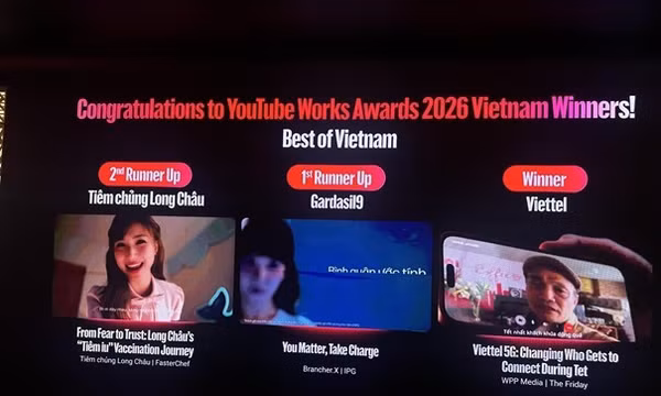 Chiến dịch 'Hành trình Tiêm iu' của Long Châu giành giải thưởng Top 3 'Best of Vietnam' tại YouTube Works Awards Vietnam 2026