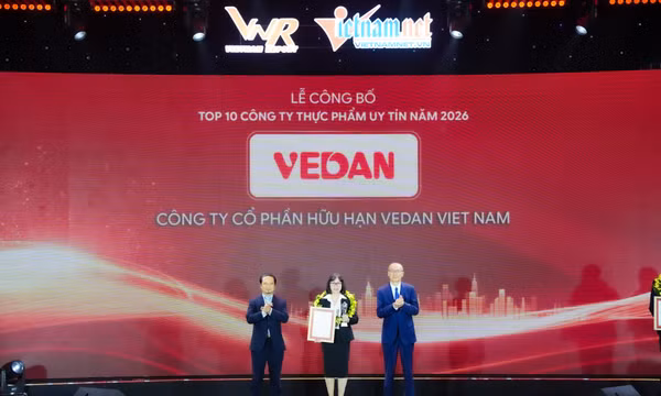 Vedan Việt Nam lần thứ 9 được vinh danh Top 10 Công ty uy tín ngành Thực phẩm - Đồ uống