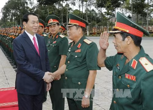 Chủ tịch nước thăm, chúc Tết lực lượng vũ trang Quân khu 9 ảnh 1