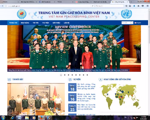 Ra mắt Trang thông tin điện tử Trung tâm Gìn giữ hòa bình Việt Nam ảnh 1