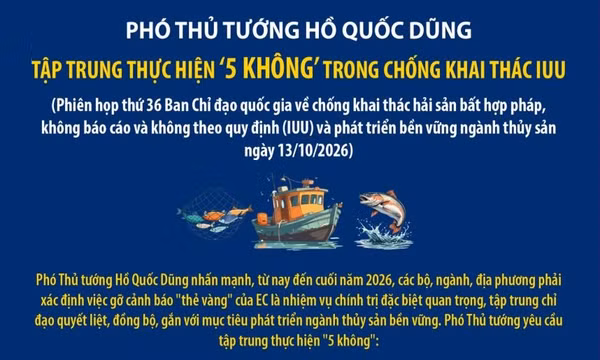 Tập trung thực hiện ‘5 không’ trong chống khai thác IUU
