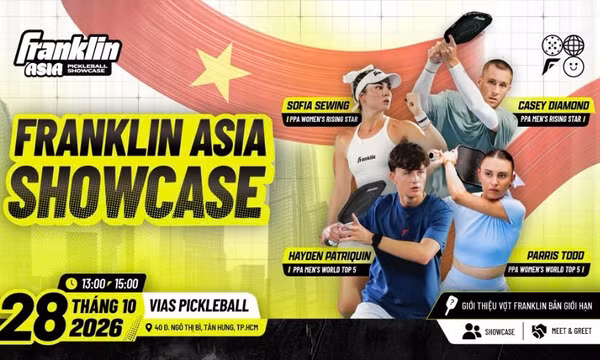 Franklin Asia Showcase 3 quy tụ bốn vận động viên pickleball quốc tế