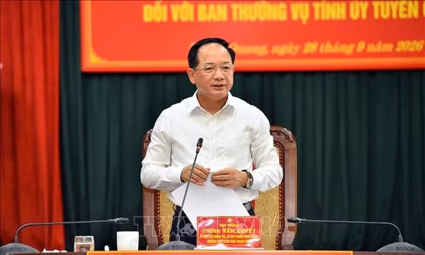 Kết quả kiểm tra, giám sát đối với Ban Thường vụ Tỉnh ủy Tuyên Quang