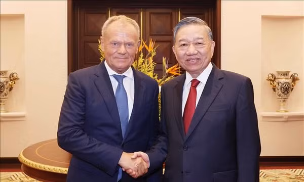 Tổng Bí thư, Chủ tịch nước Tô Lâm tiếp Thủ tướng Ba Lan
