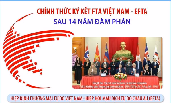 Chính thức ký kết FTA Việt Nam - EFTA sau 14 năm đàm phán