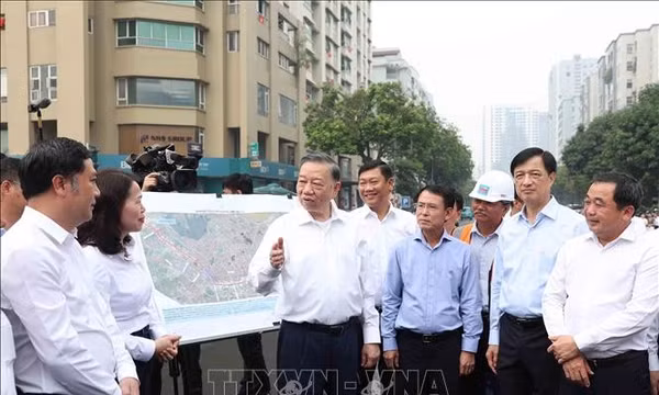 Tổng Bí thư, Chủ tịch nước Tô Lâm kiểm tra tiến độ các công trình, dự án trọng điểm của Thủ đô