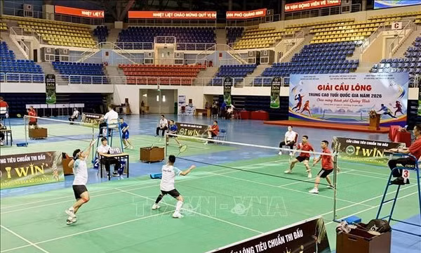 Khai mạc Giải Cầu lông trung cao tuổi quốc gia năm 2026