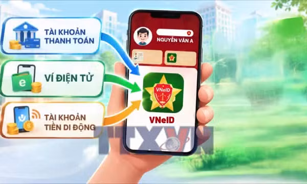 Quyền lợi quan trọng trên VNeID: Tích hợp tài khoản ngân hàng