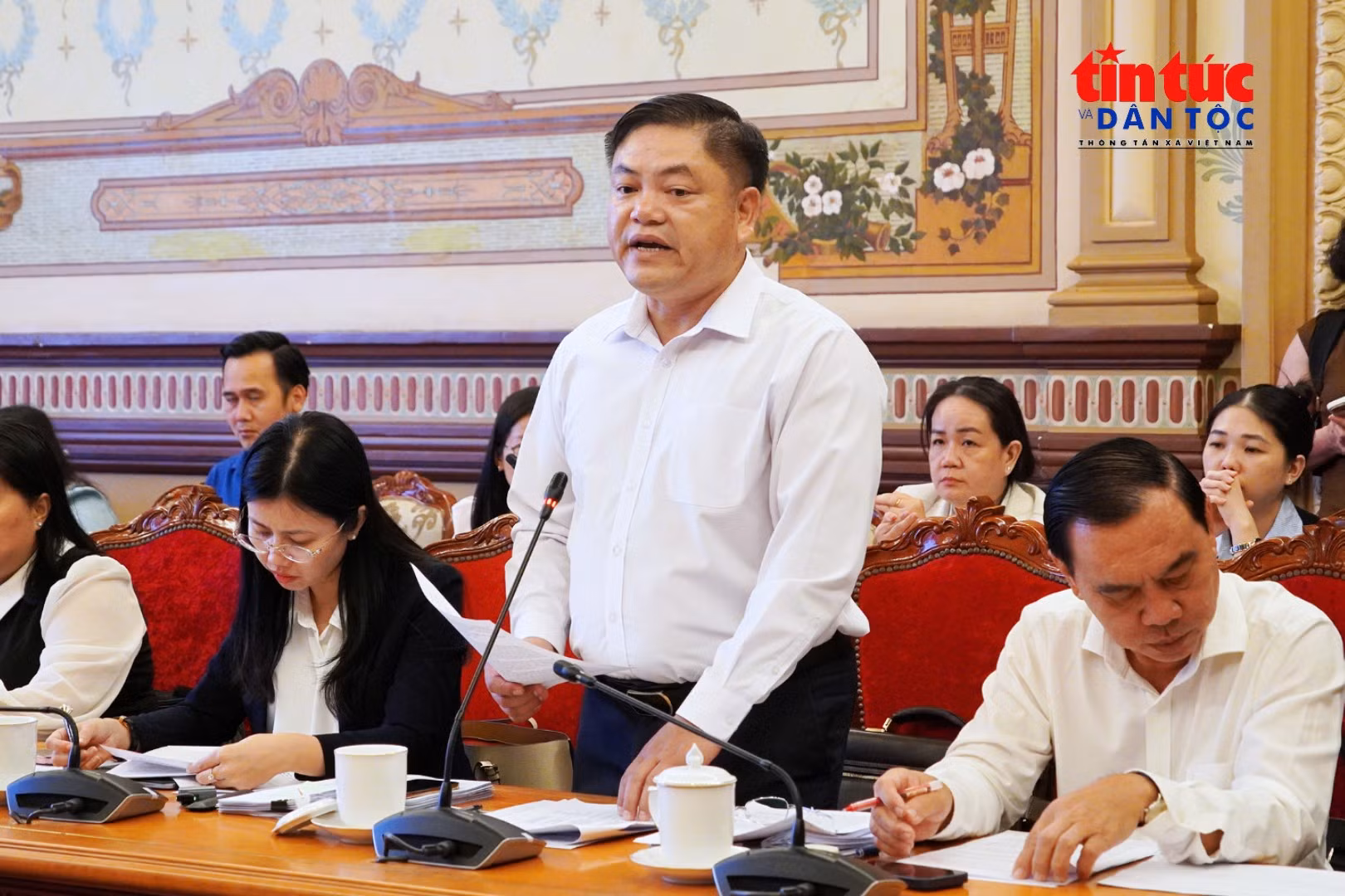 Ông Vũ Ngọc Đăng, Chi cục trưởng Chi cục Phát triển Nông thôn (Sở NN&amp;MT TP Hồ Chí Minh), phát biểu tại Hội nghị.