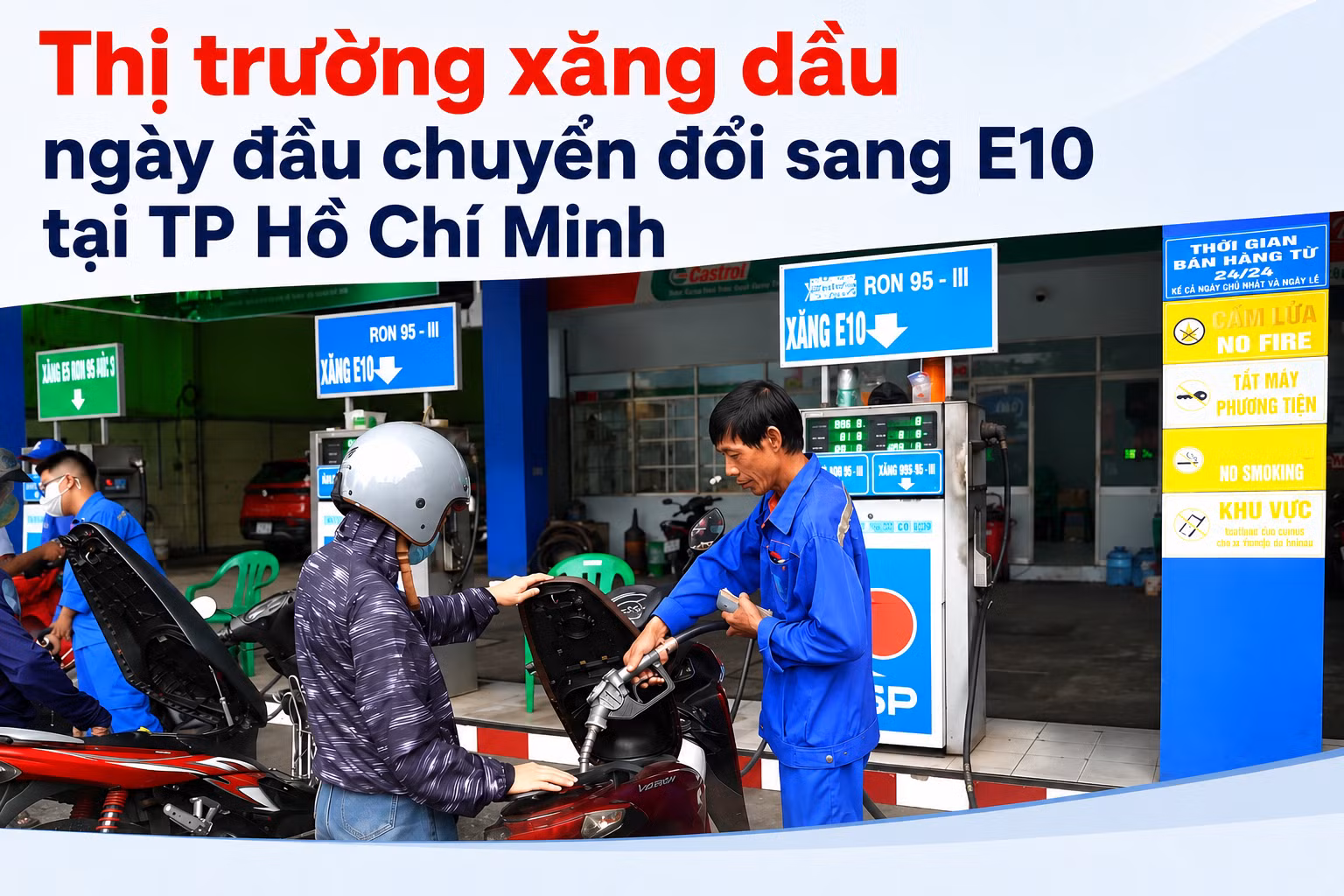 Thị trường xăng dầu trong ngày đầu chuyển đổi sang E10
