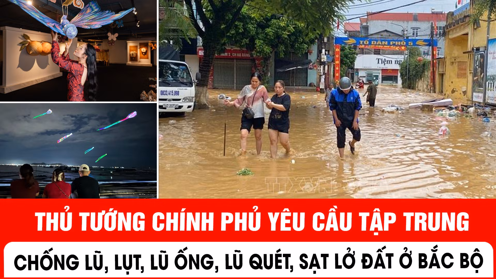 Thủ tướng Chính phủ yêu cầu tập trung phòng, chống lũ, lụt, lũ ống, lũ quét, sạt lở đất ở Bắc Bộ