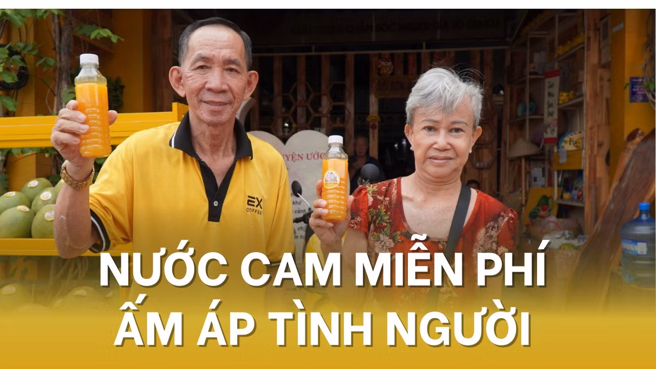Nước cam miễn phí ấm áp tình người của những cụ già neo đơn