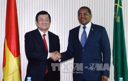 Chủ tịch nước Trương Tấn Sang gặp Chủ tịch Đảng Cách mạng Tanzania ảnh 1