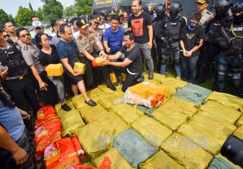 Indonesia tiêu hủy hơn 2 tấn ma túy đá ảnh 1