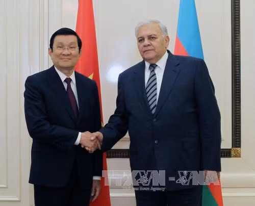 Chủ tịch nước Trương Tấn Sang gặp Thủ tướng Azerbaijan ảnh 2