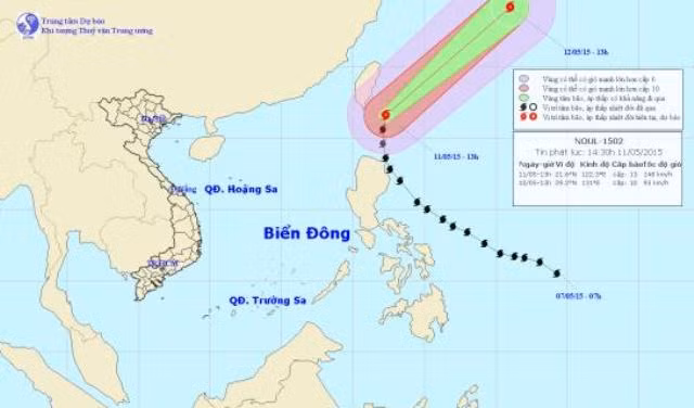 Bão Noul không còn ảnh hưởng đến Biển Đông ảnh 1