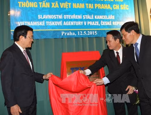 Chủ tịch nước dự lễ khai trương Cơ quan Thường trú TTXVN tại CH Séc ảnh 3