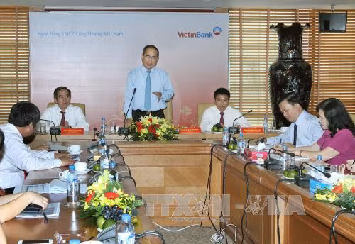Đồng chí Nguyễn Thiện Nhân làm việc với VietinBank ảnh 1