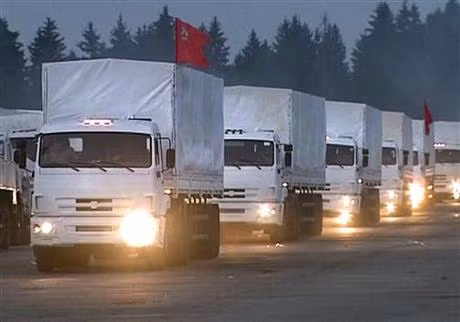 Đoàn xe viện trợ thứ 3 của Nga đã tới Donetsk ảnh 1