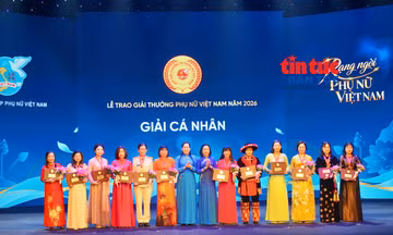 Vinh danh 5 tập thể, 12 cá nhân giải thưởng Phụ nữ Việt Nam 2026 
