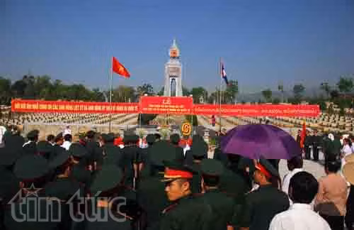 Điện Biên: An táng 41 hài cốt liệt sỹ hy sinh tại Lào ảnh 5