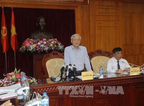 Tổng Bí thư Nguyễn Phú Trọng làm việc tại tỉnh Lạng Sơn ảnh 1