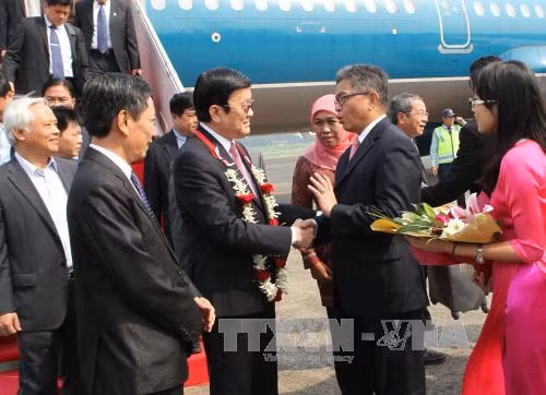Chủ tịch nước đến Jakarta dự Hội nghị Cấp cao Á-Phi ảnh 1