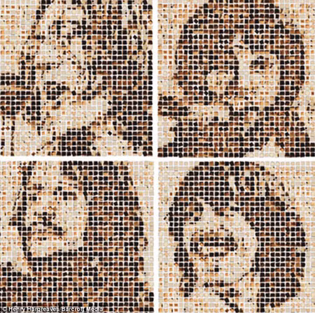 Ngắm The Beatles và Marilyn Monroe bằng ... bánh mỳ cháy ảnh 1