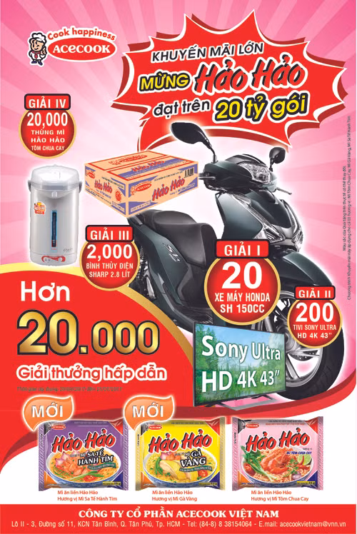 Nhiều giải thưởng mừng Hảo Hảo đạt trên 20 tỷ gói ảnh 1