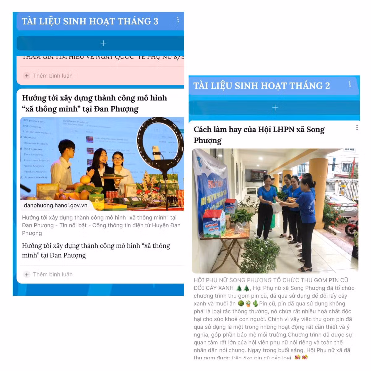 Các nội dung tuyên truyền được đăng tải đầy đủ, có hệ thống trên phần mềm Padlet của Hội LHPN huyện Đan Phượng (TP Hà Nội).